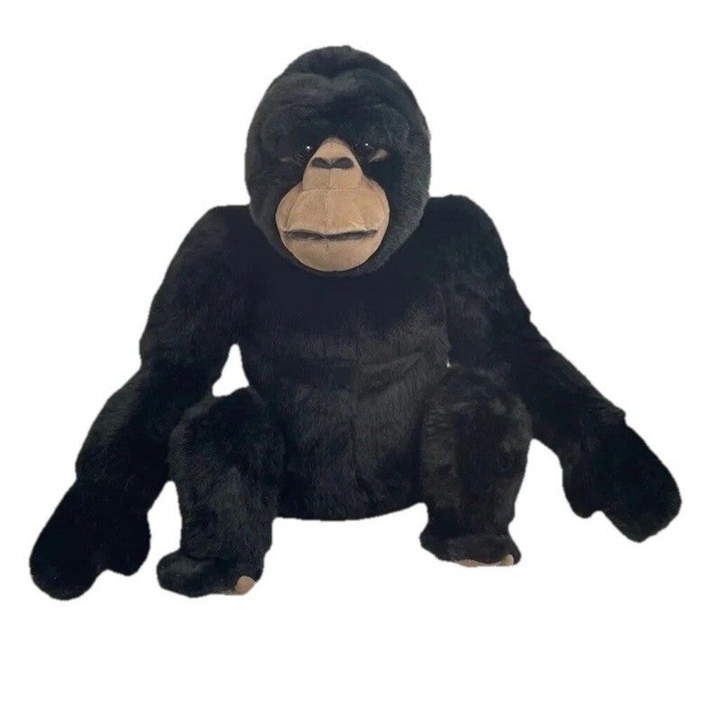 Animal Alley black Gorilla plush silverback 14" stuffed Toys R US Monkey Jungle